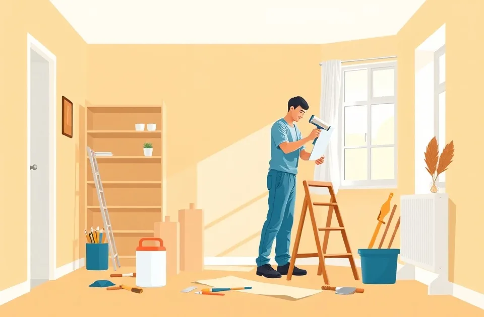 Intérieur rénové après travaux de peinture à Mauges-sur-Loire