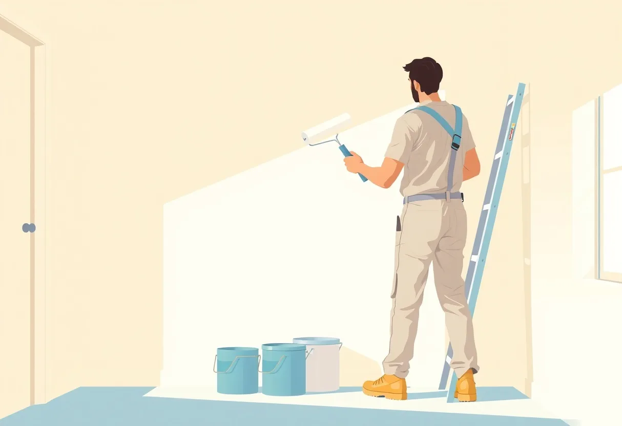 Peintre Mauges-sur-Loire 49110 en intervention sur un chantier